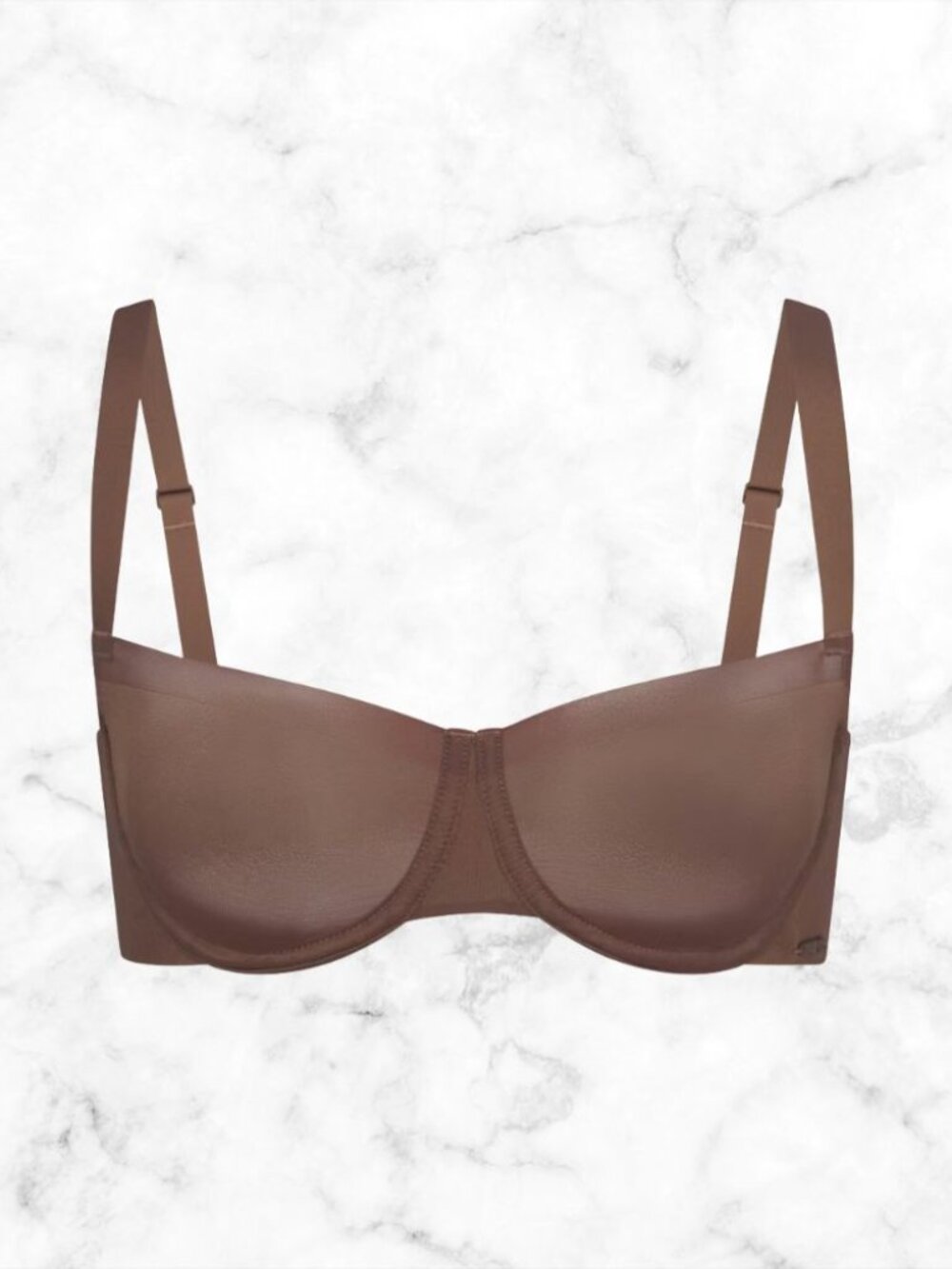 NWT | SKIMS No Show Unlined Balconette Bra 44C in Cocoa